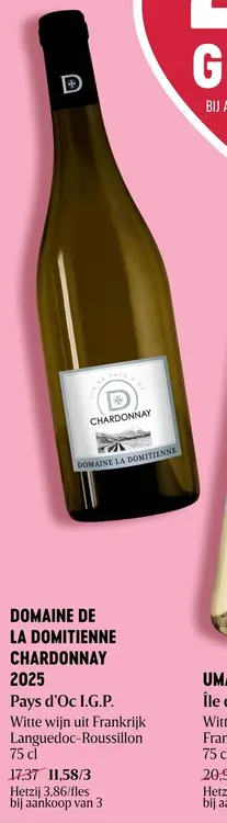Promotie: Domaine de la Domitienne Chardonnay 2025