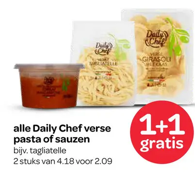 Aanbieding: Daily Chef verse pasta of sauzen