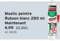 Offre: Mastic peintre