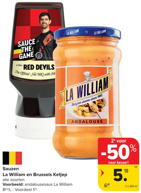 Promotie: Sauzen La William en Brussels Ketjep