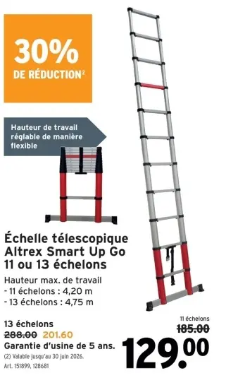Offre: 13 échelons