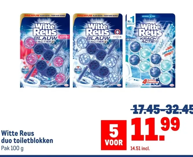 Aanbieding: Witte Reus duo toiletblokken
