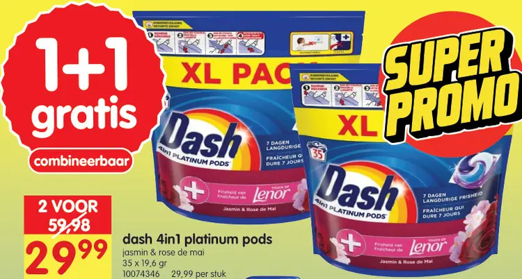 Promotie: dash 4in1 platinum pods
