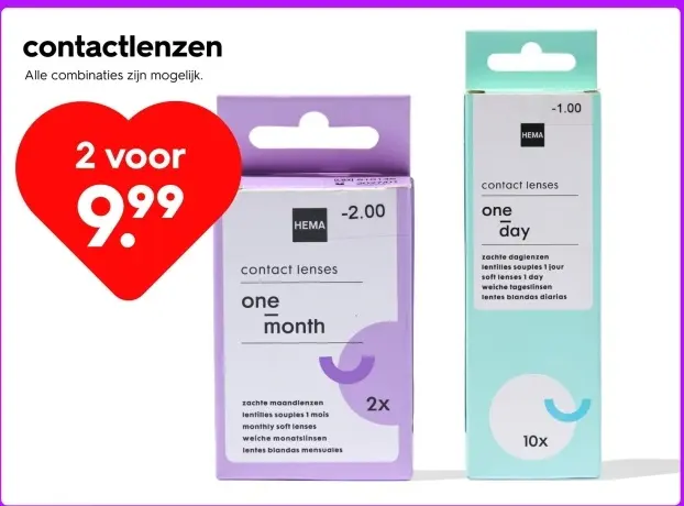 Aanbieding: contactlenzen