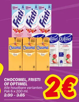 Aanbieding: Chocomel, Fristi of Optimel
