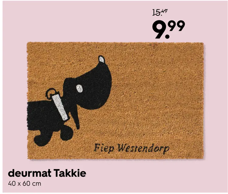 Promotie: deurmat Takkie