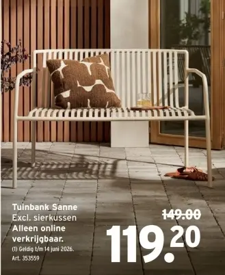 Promotie: Tuinbank Sanne