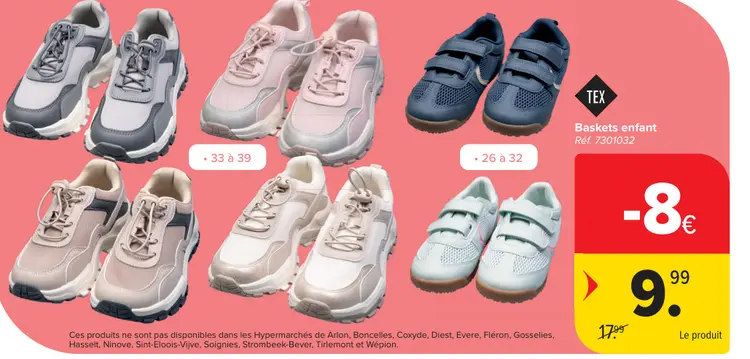 Offre: Baskets enfant