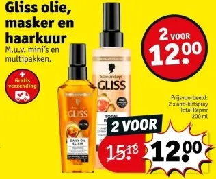 Promotie: Gliss olie, masker en haarkuur