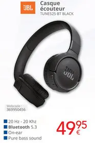 Offre: Casque écouteur TUNES25 BT BLACK