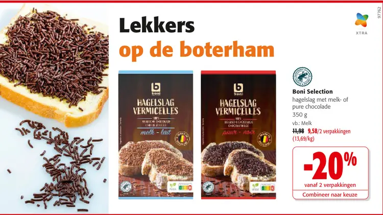 Promotie: Hagelslag met melk- of pure chocolade