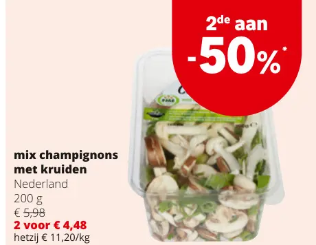 Promotie: mix champignons