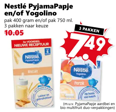 Aanbieding: Nestlé PyjamaPapje en/of Yogolino