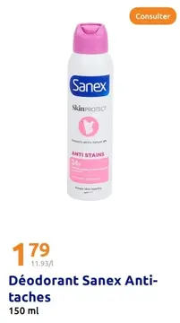 Offre: Déodorant Sanex Anti-taches