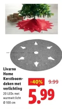 Aanbieding: Kerstboomdeken met verlichting