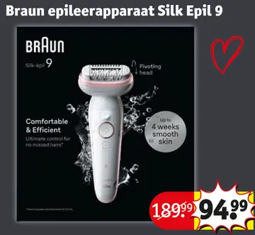 Aanbieding: BRAUN epileerapparaat Silk Epil 9