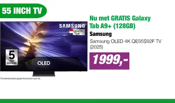 Aanbieding: Samsung OLED 4K QE55S92F TV (2025)
