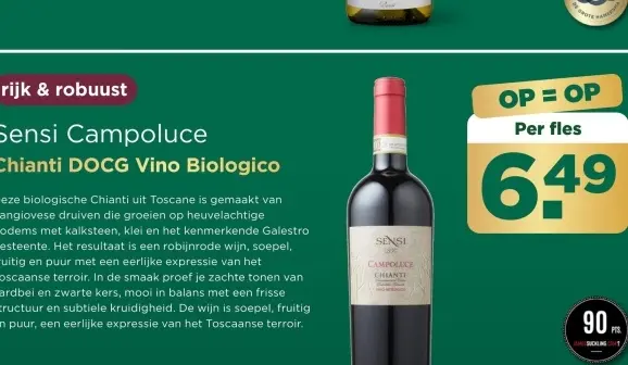 Aanbieding: Sensi Campoluce Chianti DOCG Vino Biologico