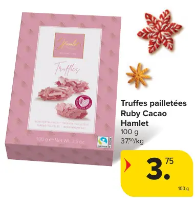 Offre: Truffes pailletées Ruby Cacao