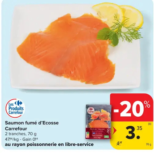 Offre: Saumon fumé d'Ecosse