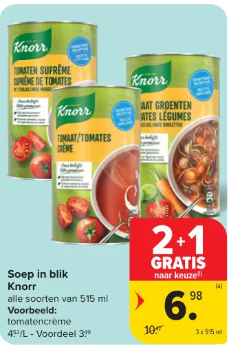 Aanbieding: Soep in blik