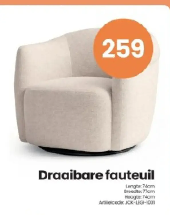 Promotie: Draaibare fauteuil