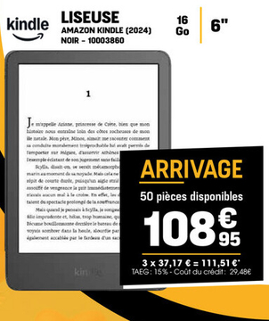 Offre: LISEUSE AMAZON KINDLE (2024) NOIR - 10003860