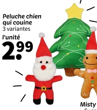 Offre: Peluche chien qui couine