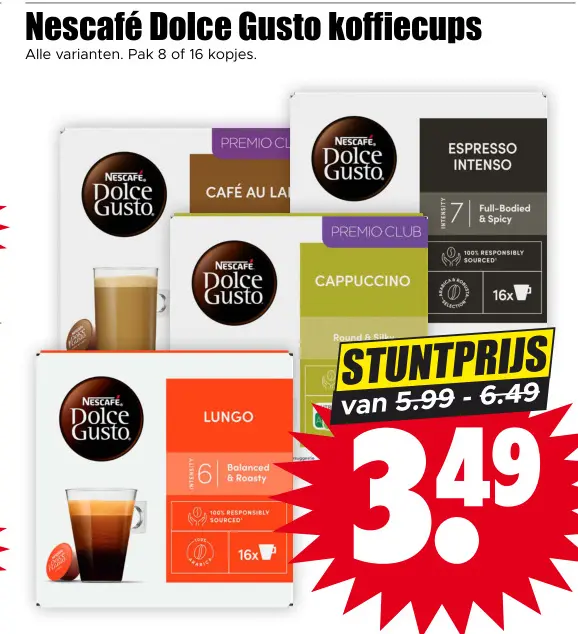 Aanbieding: Nescafé Dolce Gusto koffiecups