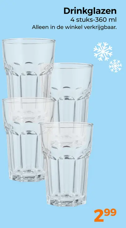 Aanbieding: Drinkglazen