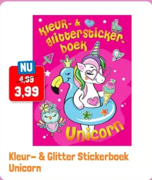 Aanbieding: Glittersticker boek
