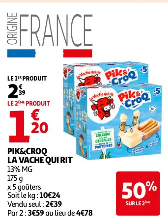 Promotie: Pik&croq La Vache qui rit