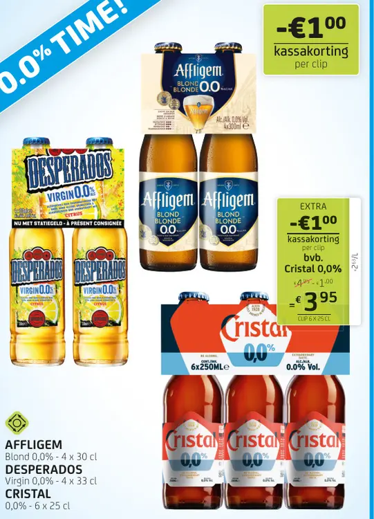 Promotie: Cristal, Affligem, Desperados