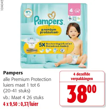 Promotie: Pampers Premium Protection luiers