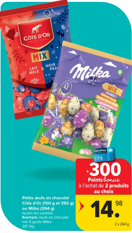 Offre: Petits œufs en chocolat
