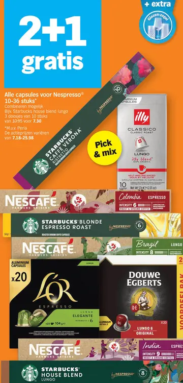 Offre: Alle capsules voor Nespresso