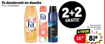 Aanbieding: Fa deodorant en douche