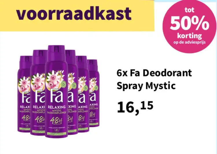 Aanbieding: Deodorant Spray Mystic