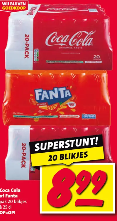 Aanbieding: Coca Cola of Fanta