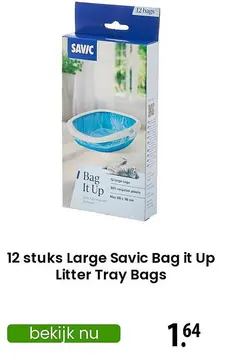 Aanbieding: Large Savic Bag it Up Litter Tray Bags