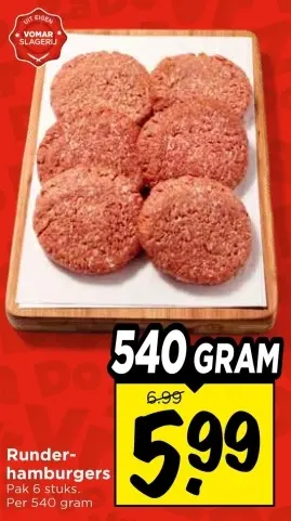 Aanbieding: Runderhamburgers