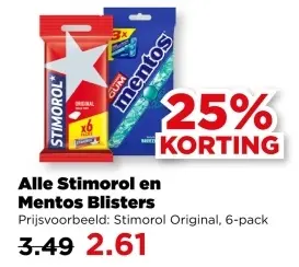 Aanbieding: Stimorol en Mentos Blisters
