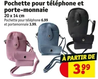 Offre: Pochette pour téléphone et porte-monnaie