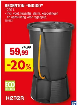 Aanbieding: Regenton "indigo"