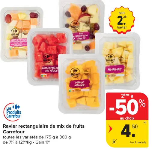 Offre: Ravier rectangulaire de mix de fruits