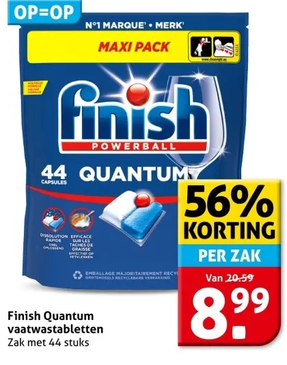 Aanbieding: Finish Quantum vaatwastabletten