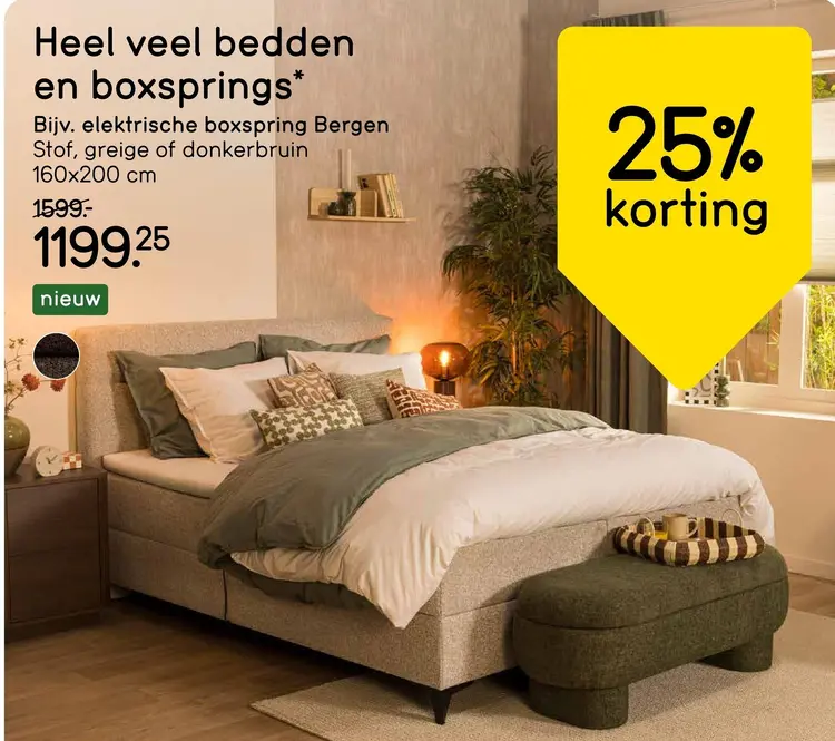 Aanbieding: Elektrische boxspring Bergen