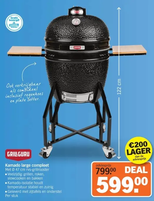Aanbieding: Kamado large compleet