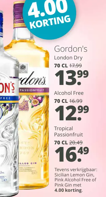 Aanbieding: Gordon's Tropical Passionfruit