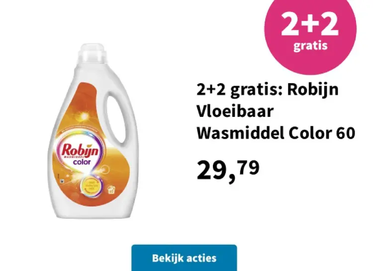 Aanbieding: Robijn Vloeibaar Wasmiddel Color 60